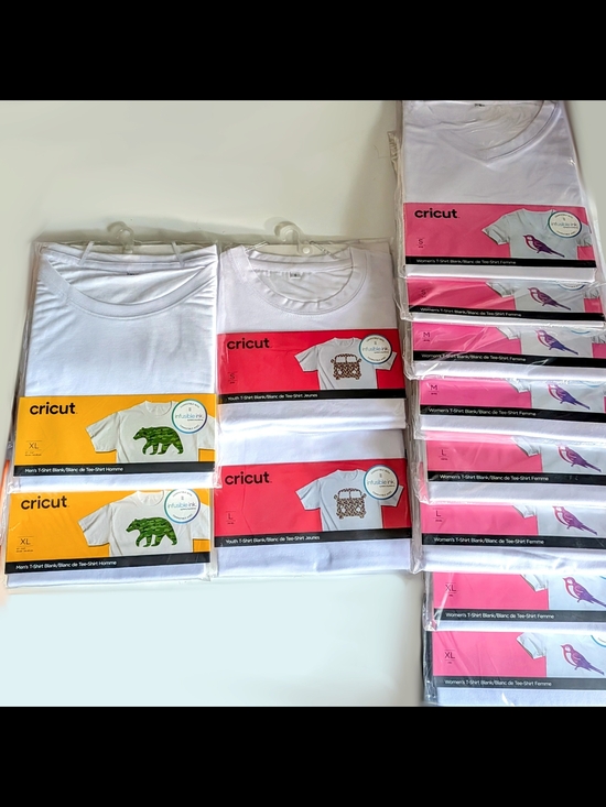 Cricut Tops - Lot of 12 Cricut Blanks - Women Men Youth, White, NWT, Various Sizes, For Makers